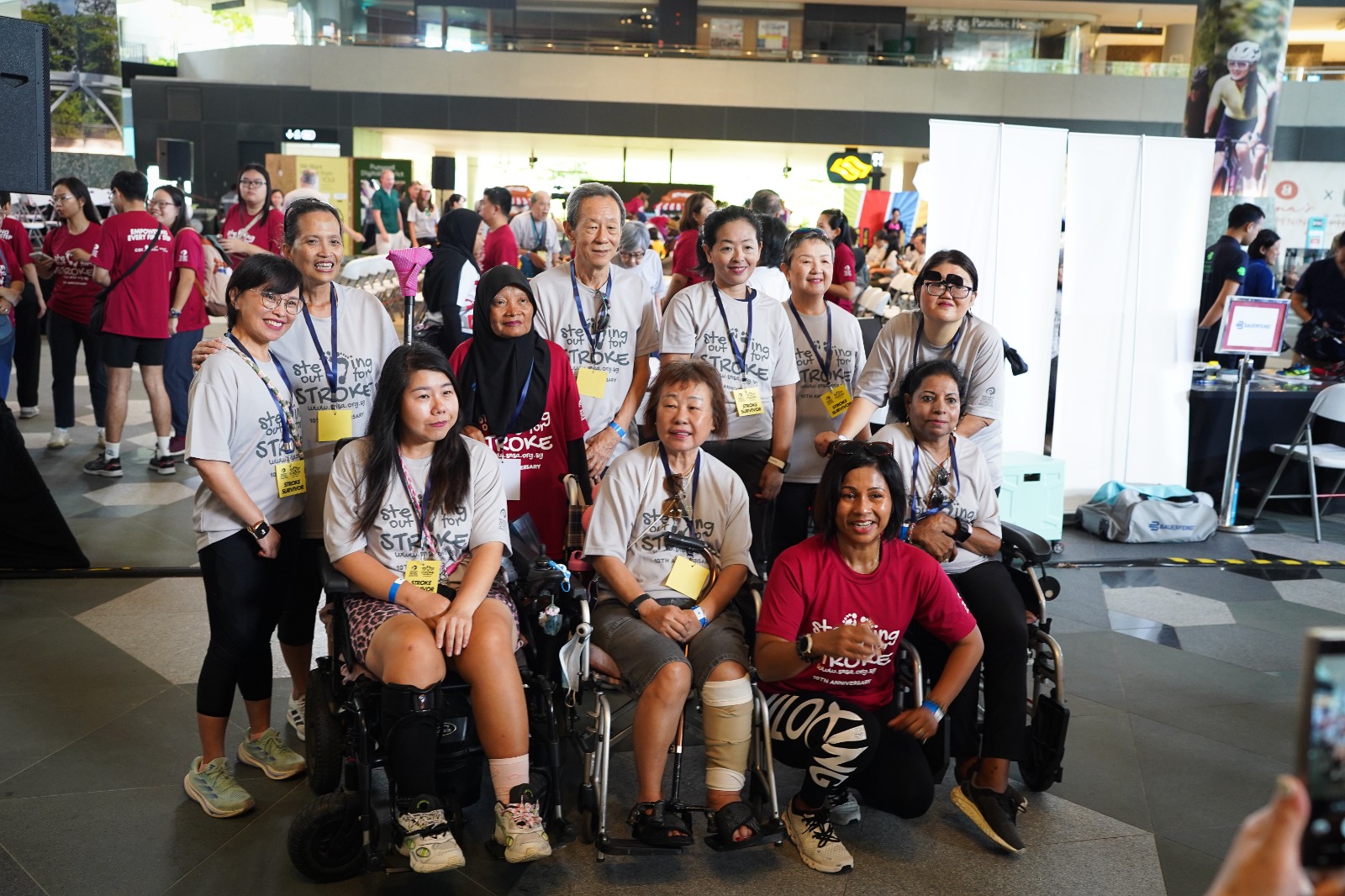 Scenes from last year's Stepping Out for Stroke community walk