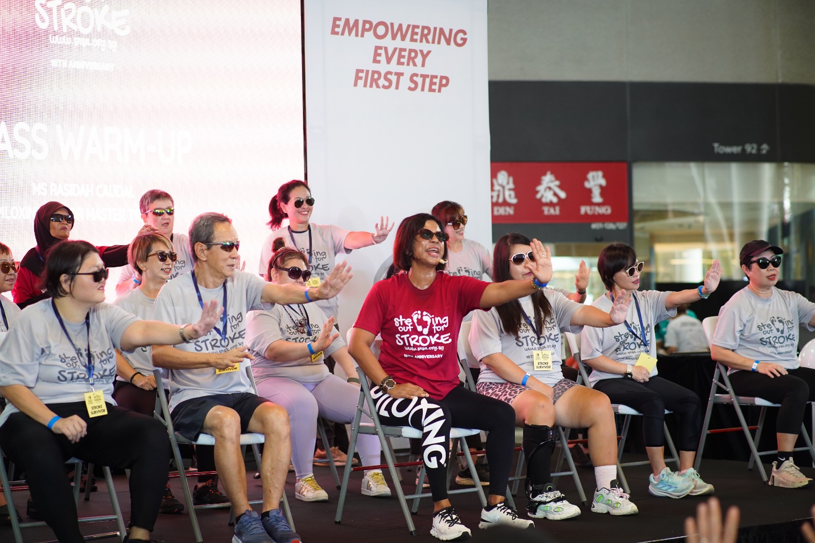 Scenes from last year's Stepping Out for Stroke community walk